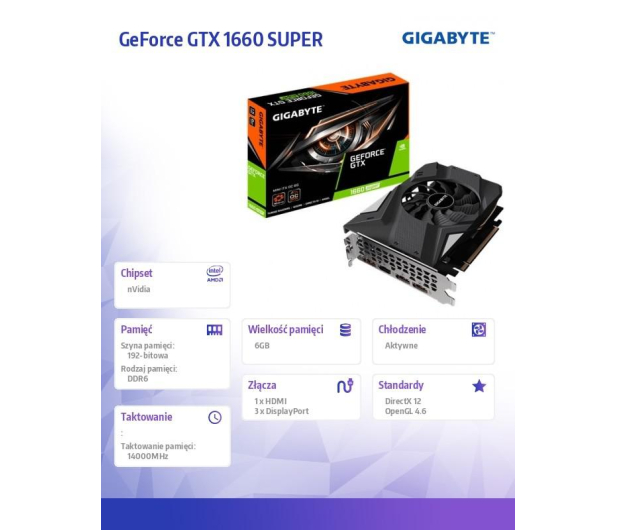 Gigabyte GeForce GTX 1660SUPER OC IX 192BIT 6GB GDDR6 GV-N166SIXOC-6G - 1461416 - zdjęcie 7